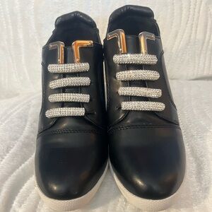 BLINGED OUT Wedge sneaker/shoes women’s size 8M